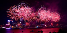 煙花盛宴閃耀香港祝福祖國